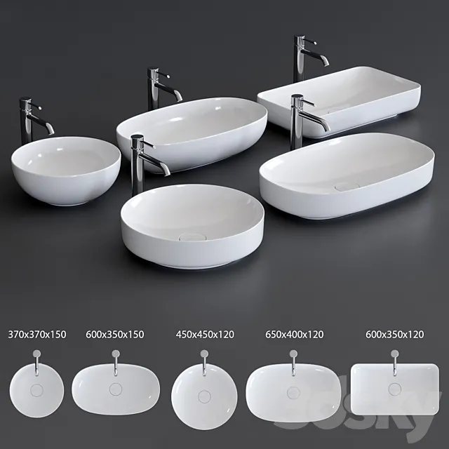 Bathroom – Wash Basin 3D Models – Alice Ceramica Form Washbasin 3D model