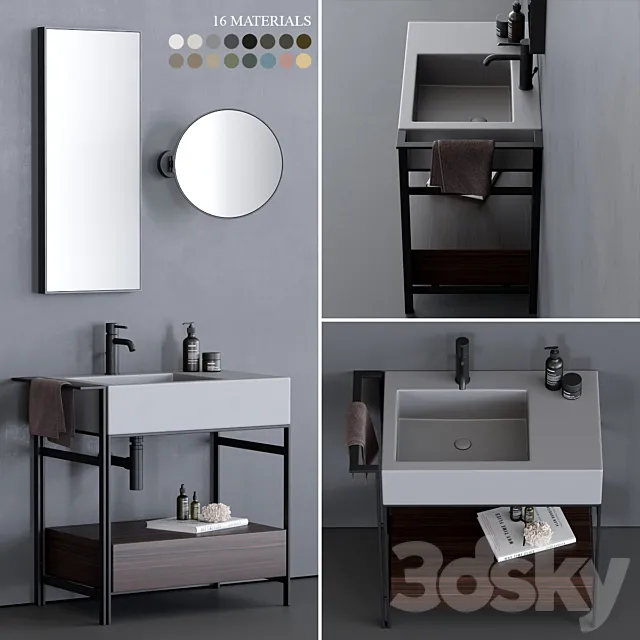 Bathroom – Wash Basin 3D Models – Ceramica Cielo Narciso Mini Washbasin
