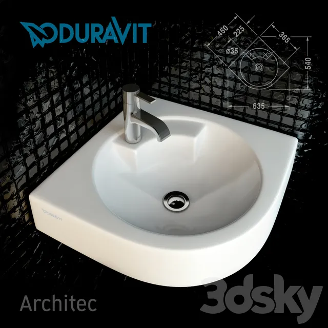 Bathroom – Wash Basin 3D Models – Duravit architec