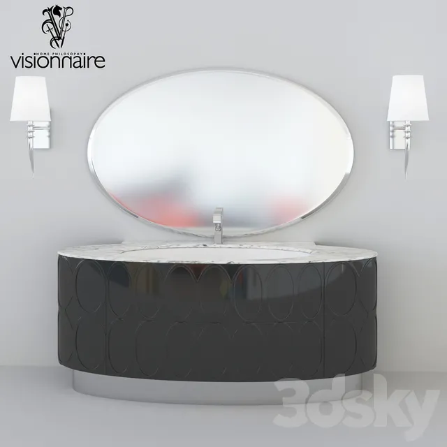 Bathroom – Wash Basin 3D Models – SINK BASE VISIONNAIRE (IPE CAVALLI) SATURNIA