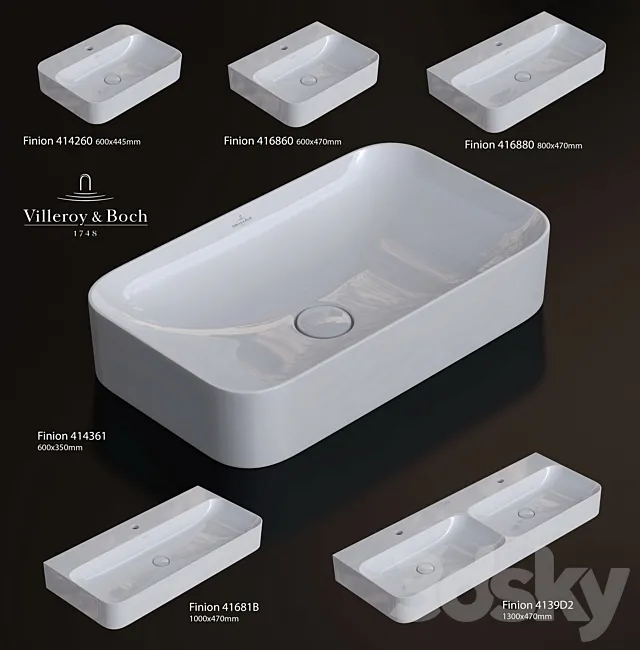 Bathroom – Wash Basin 3D Models – Villeroy & Boch Finion