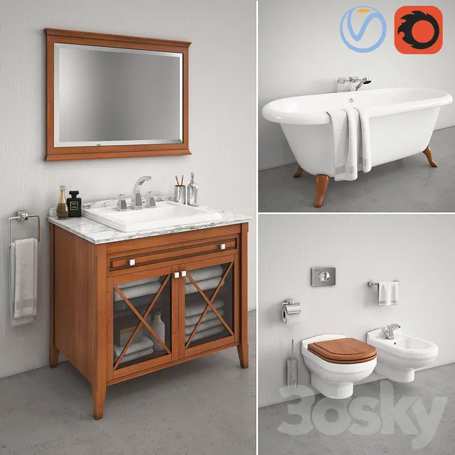 Bathroom – Wash Basin 3D Models – Villeroy & Boch Hommage