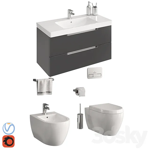 Bathroom – Wash Basin 3D Models – Villeroy&Boch Subway