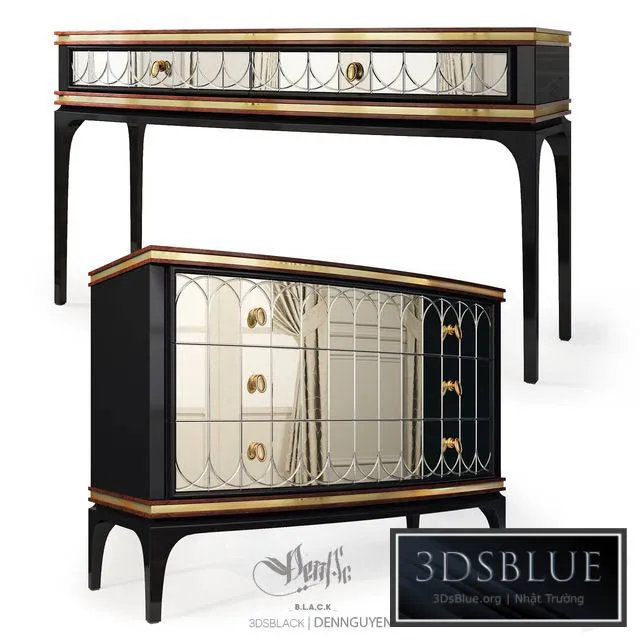 Chest and console Milano. Dresser console by Medusa Home 3DS Max - thumbnail 3