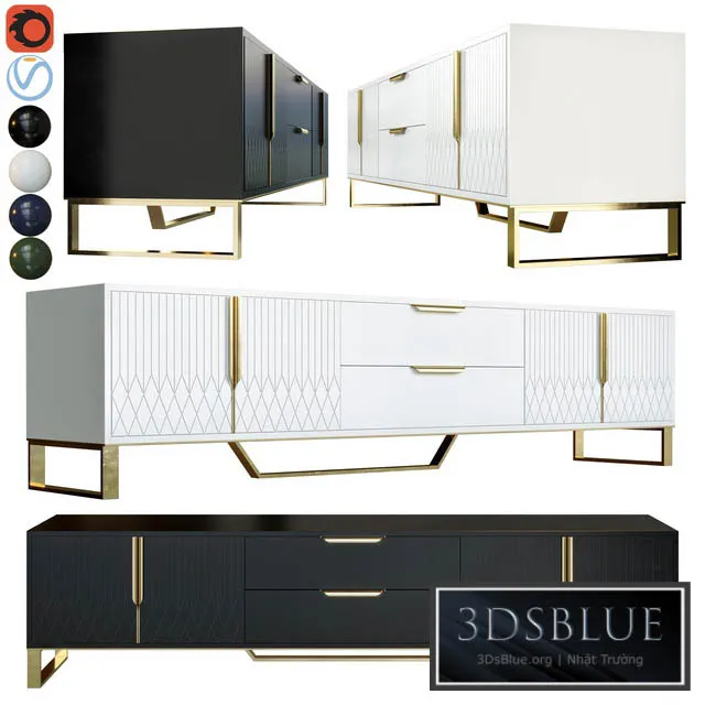 FURNITURE – SIDEBOARD & CHEST – 3DSKY Models – 8804