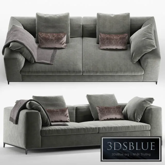 B&B italia Michel Club sofa 3DS Max - thumbnail 3