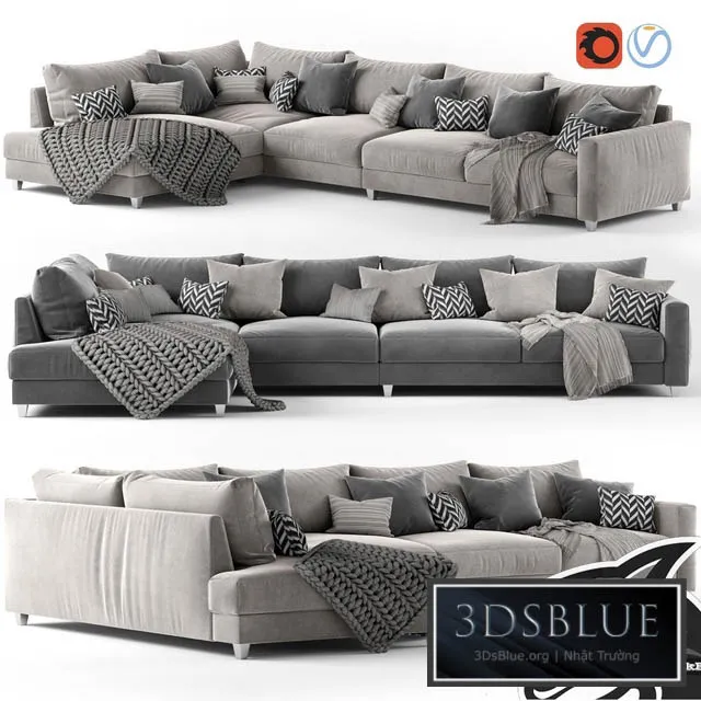Corner sofa Malte 3DS Max - thumbnail 3