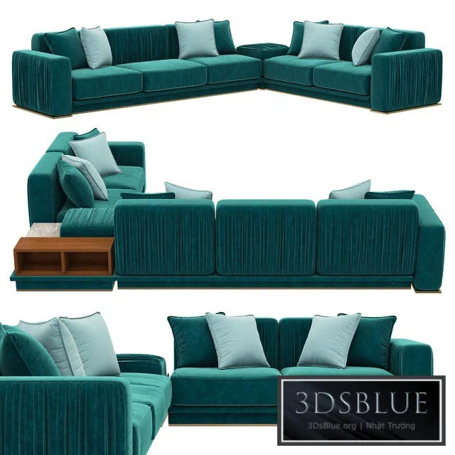 Sofa CORTE ZARI HERBIN PLISSE 3DS Max - thumbnail 3