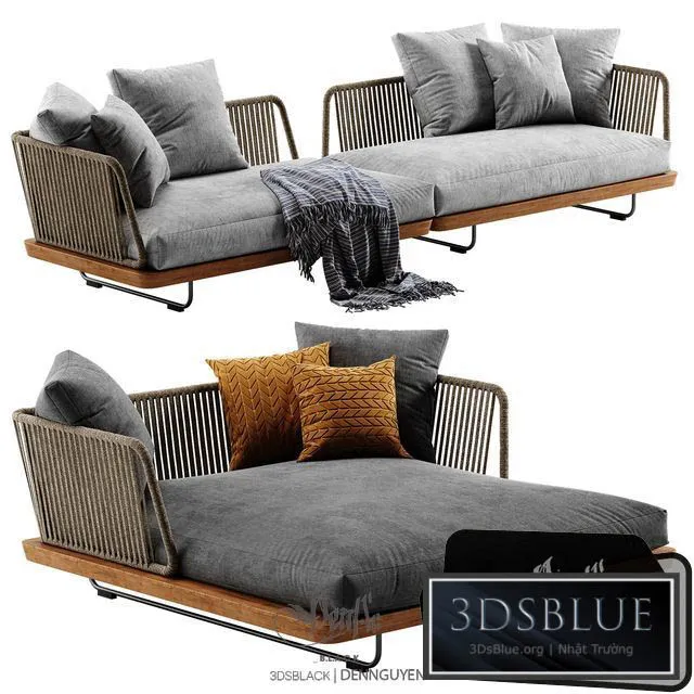 Minotti Sunray sofa set 3 3DS Max - thumbnail 3