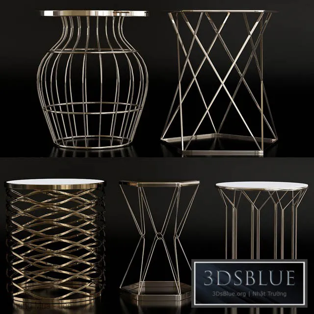 Luxury side table 3DS Max - thumbnail 3
