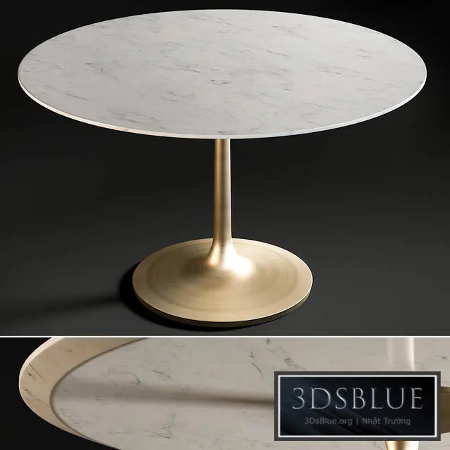 Nero White Marble Dining Table 3DS Max - thumbnail 3