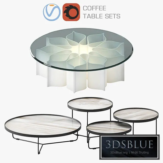 Coffee table sets 3DS Max - thumbnail 3