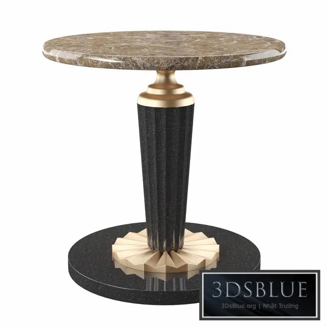 coffee table round marble 3DS Max - thumbnail 3