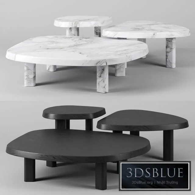 L Series Marble Coffee Table 3DS Max - thumbnail 3