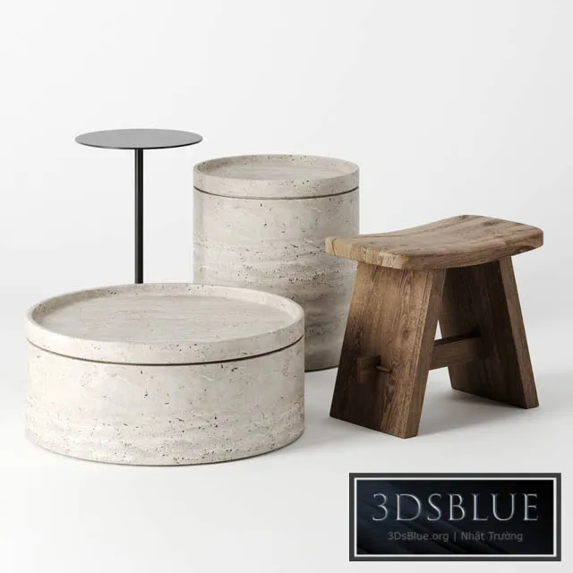 Side tables set 3DS Max - thumbnail 3