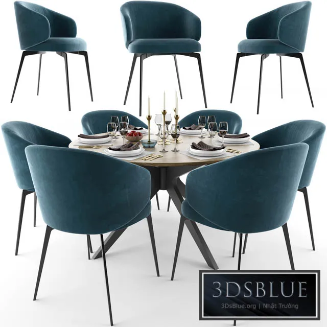 Lema Bice Dining Table Set 3DS Max - thumbnail 3