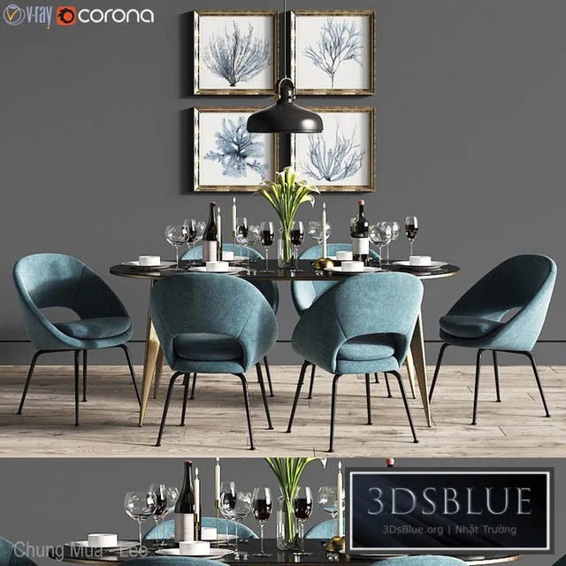 FURNITURE – TABLE CHAIR – 3DSKY Models – 10525
