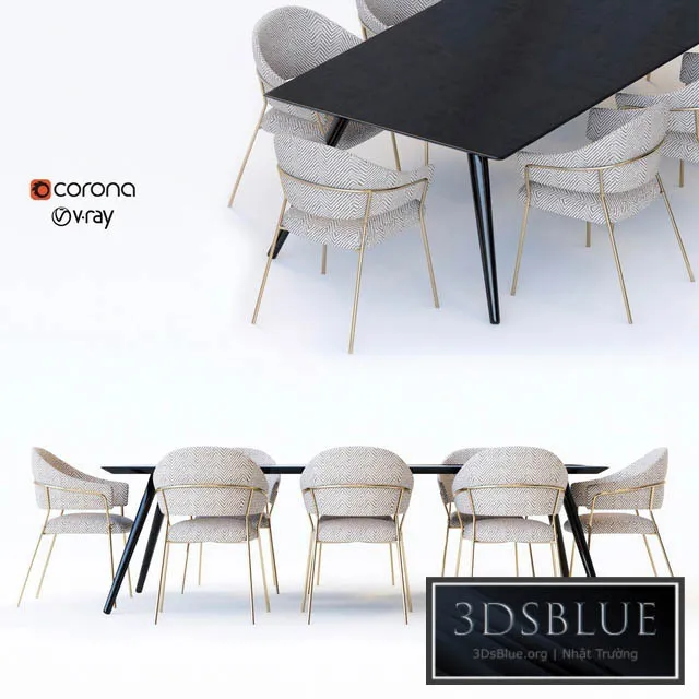 FURNITURE – TABLE CHAIR – 3DSKY Models – 10628