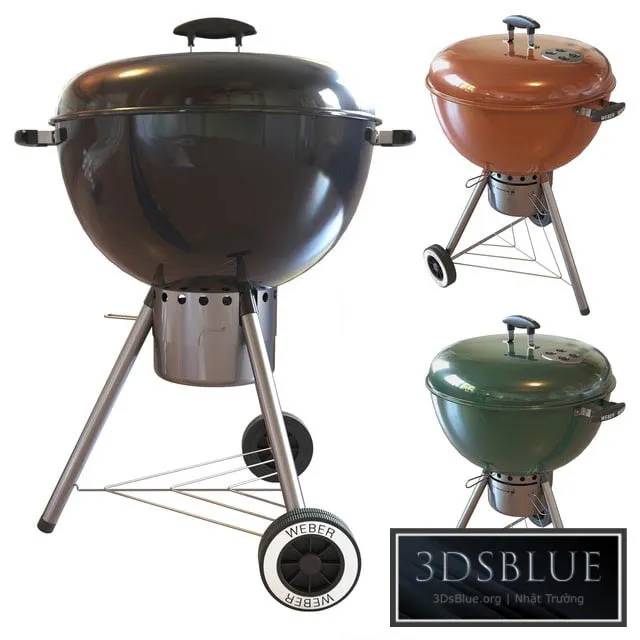 Street grill barbecue Weber One – Touch Gold Charcoal Grill 3DS Max - thumbnail 3
