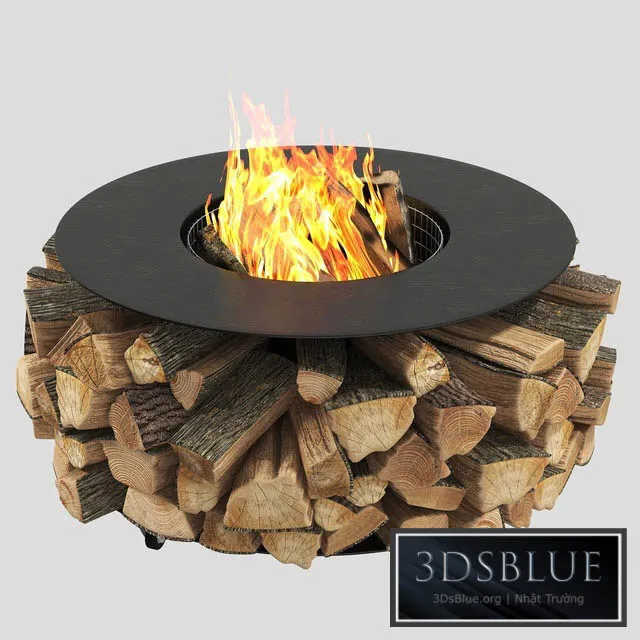 Outdoor fire pit PF-02 3DS Max - thumbnail 3