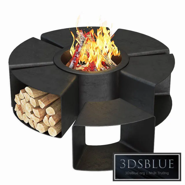 Modern Outdoor Fire Pits 3DS Max - thumbnail 3