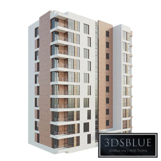 Multi-storey residential building 3DS Max - thumbnail 3