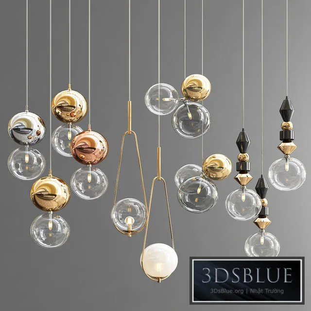 Four Hanging Lights_26 Exclusive 3DS Max - thumbnail 3