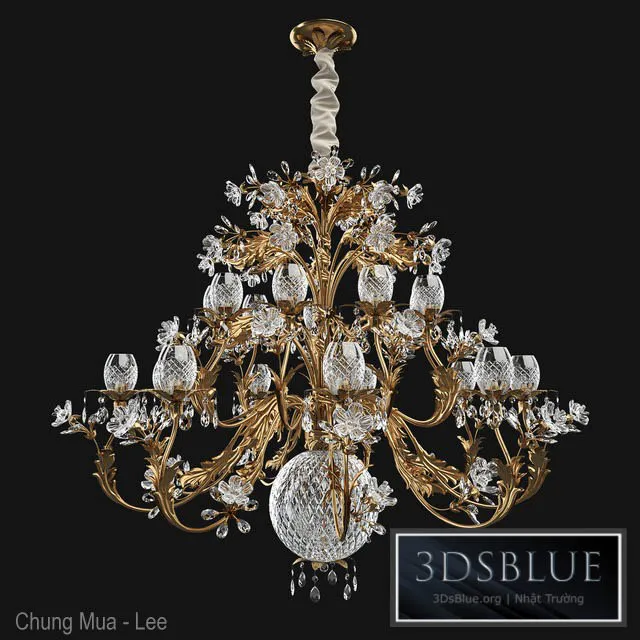 Chandelier Eurolampart Clarissa 3DS Max - thumbnail 3