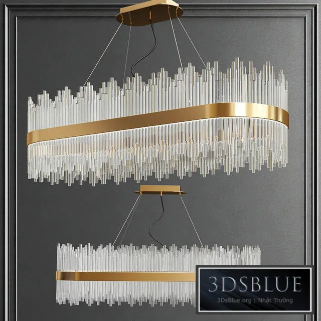Luminaire Crystal Chandelier 3DS Max - thumbnail 3