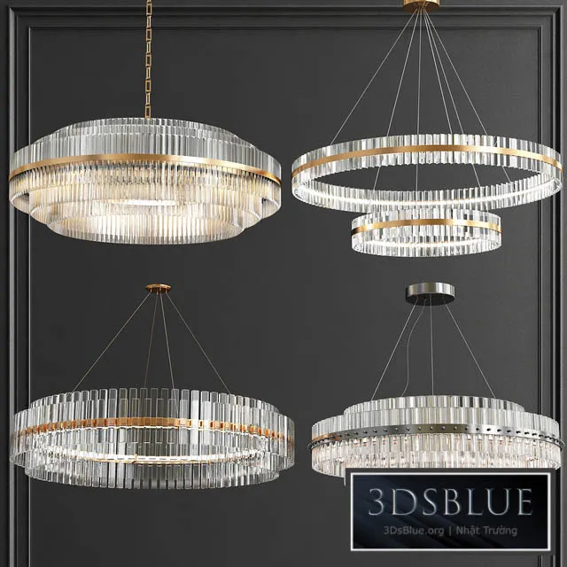 Collection of Modern Crystal Chandelier 3DS Max - thumbnail 3