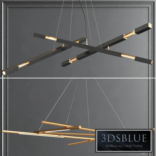 Collection of Minimalist Chandelier 3DS Max - thumbnail 3