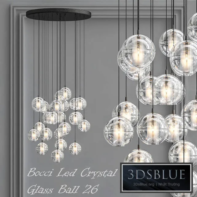 Bocci Led Crystal Glass Ball 26 designed by Omer Arbel in 2005 3DS Max - thumbnail 3