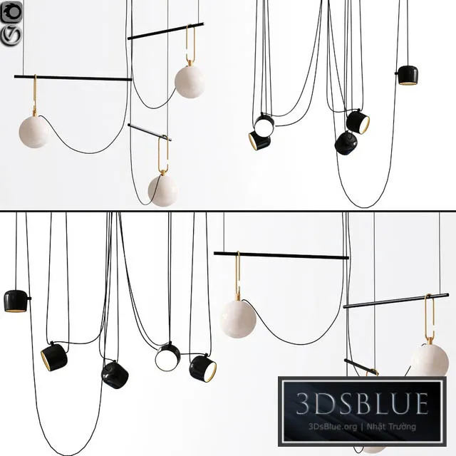 Flos Aim And Ceiling Light Pendant 3DS Max - thumbnail 3