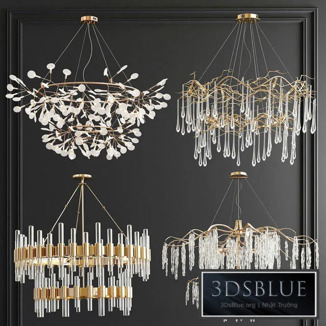 Four Exclusive Chandelier Collection_48 DOUBLE 3DS Max - thumbnail 3