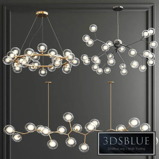 Giffin Minosi Bubbles Chandelier – 3 type 3DS Max - thumbnail 3
