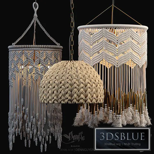 Macrame Pendant Lights 3DS Max - thumbnail 3