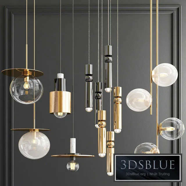Four Hanging Lights_58 3DS Max - thumbnail 3
