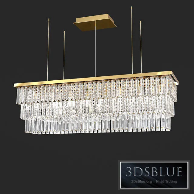 Crystal lamp Ideal Lux MARTINEZ SP8 ORO 3DS Max - thumbnail 3