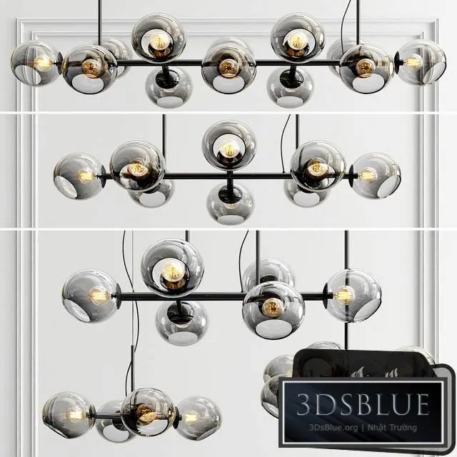 Staggered Chandelier Collection – 5 type 3DS Max - thumbnail 3