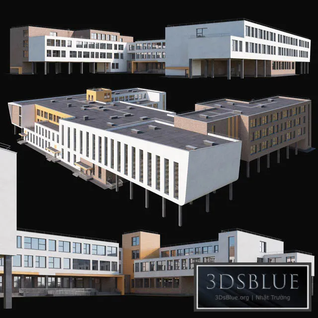 Modern school building 3DS Max - thumbnail 3