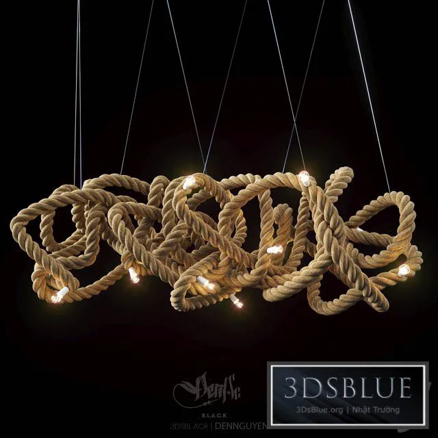 Rope chandelier 3DS Max - thumbnail 3