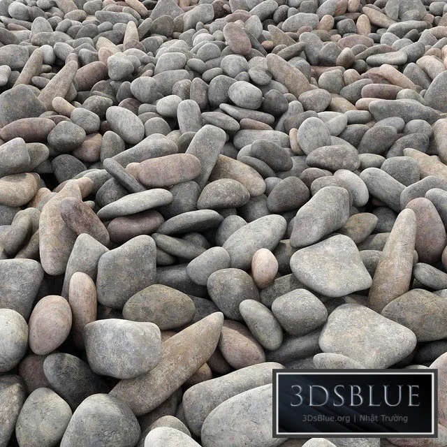 Road from sea pebbles 3DS Max - thumbnail 3