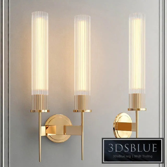 Sconce with glass shade 3DS Max - thumbnail 3