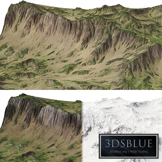Mountains Terrain – 3 textures 3DS Max - thumbnail 3