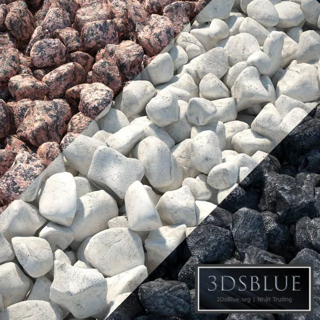 Gravel Red Granite Limestone Basalt 3DS Max - thumbnail 3