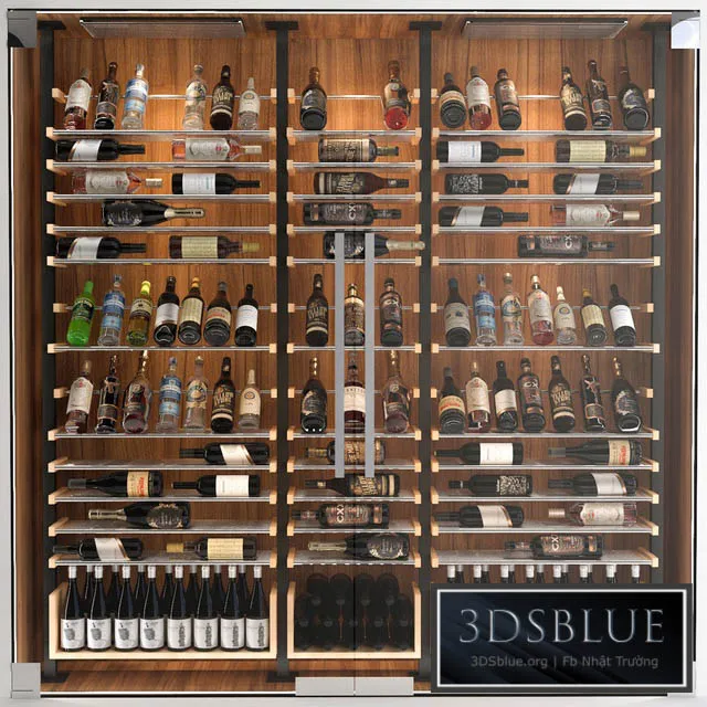 JC Wine Cabinet 6 3DS Max - thumbnail 3