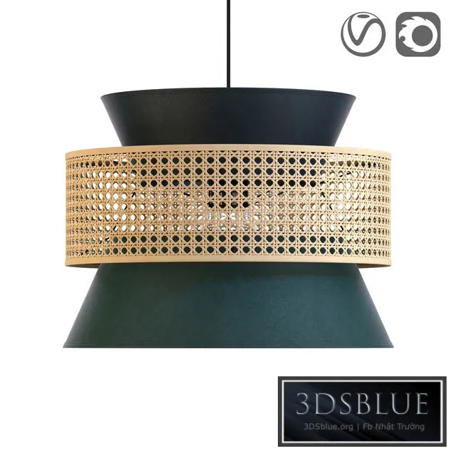 Wicker lampshade for DOLKIE chandelier 3DS Max - thumbnail 3