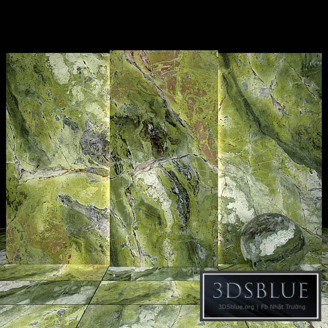Brilliant Green Marble 02 3DS Max - thumbnail 3