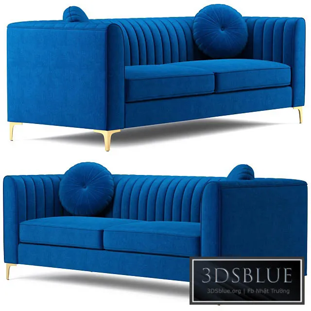Isabelle Velvet Sofa Meridian Furniture 3DS Max - thumbnail 3