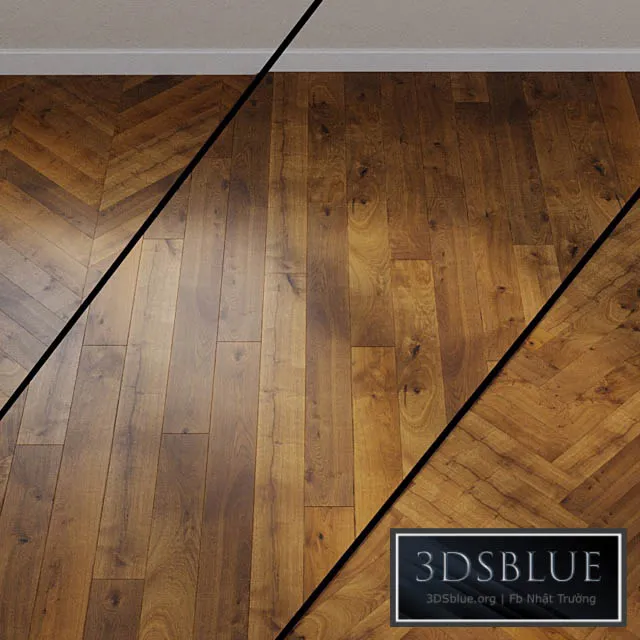 HARO PARQUET 4000 Plank 1-Strip 180 4V Amber Oak Sauvage brushed 3DS Max - thumbnail 3
